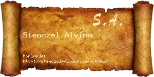 Stenczel Alvina névjegykártya